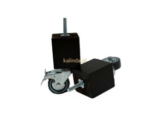 Noga drewniana z kółkiem