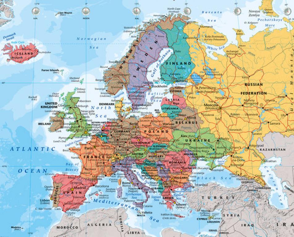 Plakaty w formie mapy Europy - GaleriaPlakatu.com