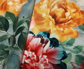 Róże, D-141, tkanina tapicerska, dekoracyjna