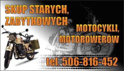 SKUP STARYCH ZABYTKOWYCH MOTOCYKLI MOTOROWERÓW MOT