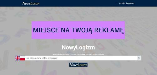 www.nowylogizm.pl baner reklamowy reklama na stron